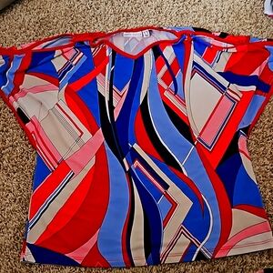 Pink, Blue, and Red Office Shirt